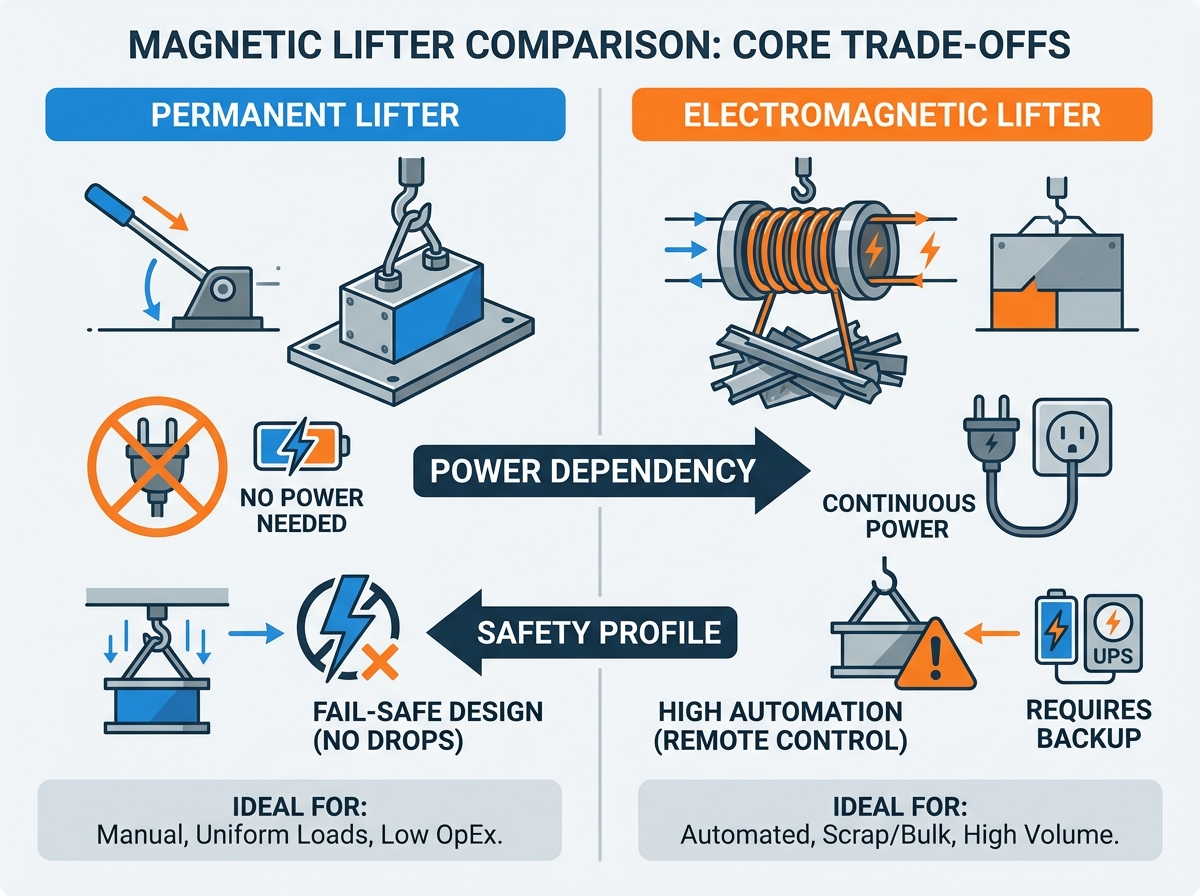 Magnetic Lifter handling steel loads